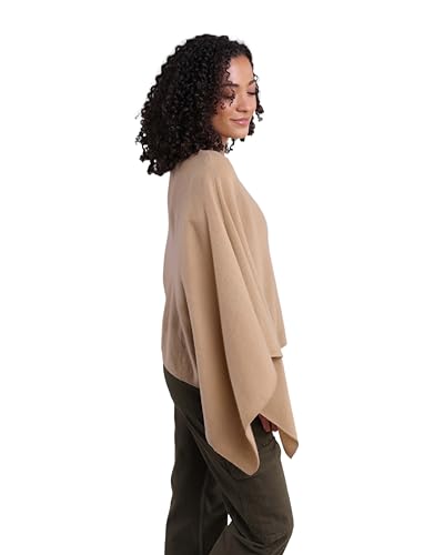 Image of CLAUDIA NICHOLE Womens 100% Cashmere Dress Topper - Cashmere Poncho Wrap