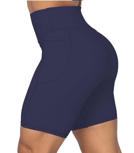 Image of Sunzel No Front Seam Biker Shorts for Women with Pockets, Yoga Workout Gym Bike Shorts with Tummy Control | 3, 5 Or 8-Inch Inseam, High Waisted, No Front Seam, Side Pockets, Buttery Soft, Compression Fit, Squat Proof, Tummy Control