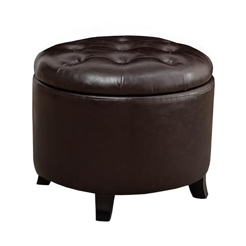 Convenience Concepts Designs4Comfort Round Storage Ottoman
