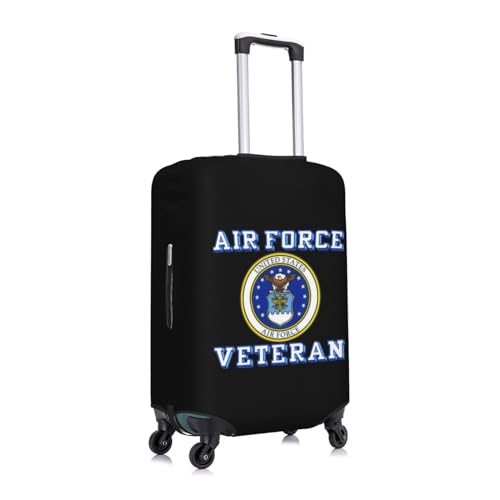 US Air Force Veteran With USAF Suitcase Cover Protector Fit 18-32 Inch Luggage X-Large, Black4