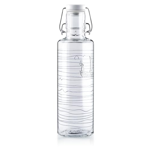 soulbottle 0,6l • 'Heimat.Wasser“ • Trinkflasche aus Glas • vegan,...