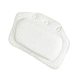 Tamaño: 21 31CM Baifeng SPA Bañera Almohada Hogar Antideslizante PVC Bañera Almohada Suave Cuello Reposacabezas Ventosa - Blanco
