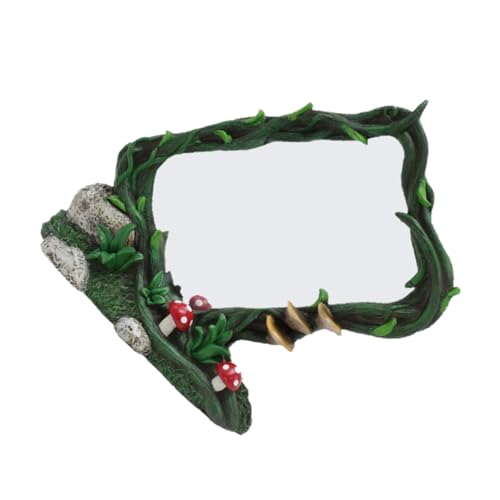 FUNOMOCYA Unique Floral Mirror Small Vintage Mirror Resin Vine for Nursery Girl Living Room Wall Dec