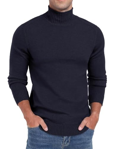 Pull en tricot à manches longues col roulé Sailwind pour homme en coton