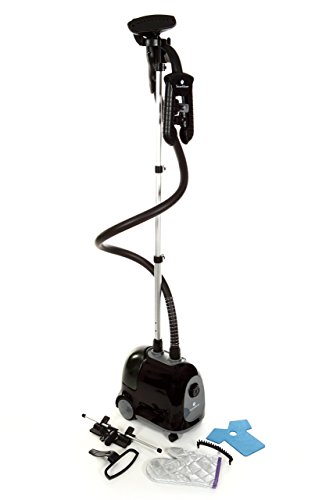 Steam and Go - SAG-12 - Professional Garment Steamer, 1500W - 1.5L Big Water Tank - Includes Pant Press, Fabric Brush and Holding Clips - Great for Delicate and Thick Garments