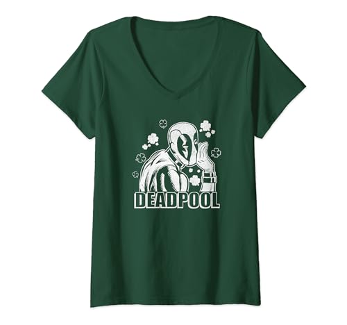 T-shirt Deadpool Marvel vert pour fêter la Saint-Patrick au pub