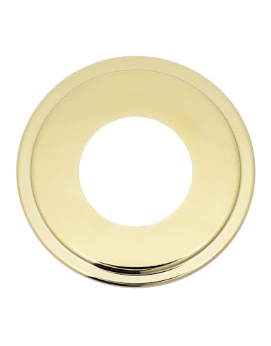 Image of The Can Converter Ceiling Medallion for Recessed Can Light - Home Improvement Decorative Steel Goof Ring & Cover Plate for 4'', 5'' & 6″ Cans, Small Ceiling Medallion for Chandeliers, Polished Brass