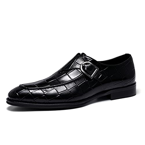Chaussures de Moine Rétro en Cuir pour Hommes Mocassins à Boucle Cover