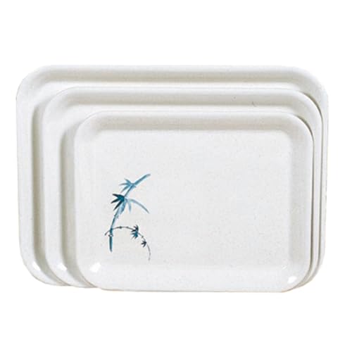 Plateaux rectangulaires bleus design mélamine haute densité