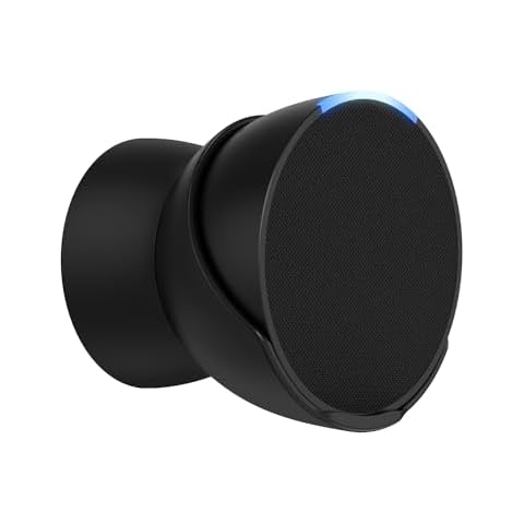Maxonar Wall Mount, Echo pop Wall Mount Smart Speaker Stand Holder Compatible with Google Nest Speaker Save up Space Cable Management- Black Cover