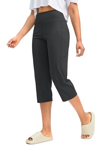 Image of G Gradual Capri Pants for Women High Waist Workout Yoga Pants with Pockets Tummy Control Leggings Crop Straight