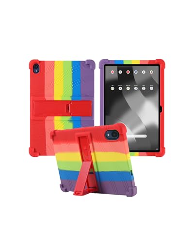 for onn 12.1" Tablet Pro (2024 Model) Tablet Case,BOVUGAC Soft Silicone Adjustable Stand Shockproof Kids Friendly for onn Tablet Pro 12.1"(Rainbow)