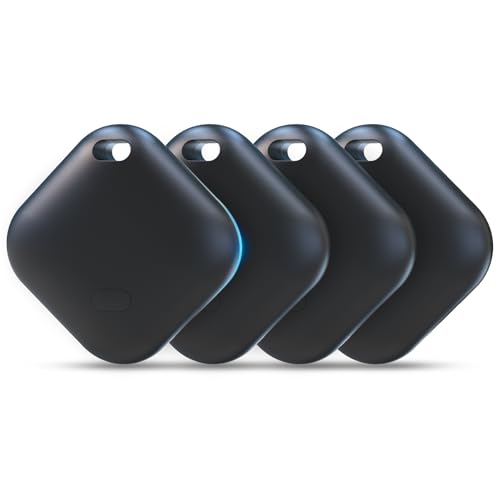 FineTrack Smart Tag Tracker,Bluetooth Item Finder con Google Find My Devices (Sólo Android),365 días de Uso,Localizador de Objetos Bluetooth Finder para Llaves/Equipaje/Cartera Bicicleta(4 Piezas)