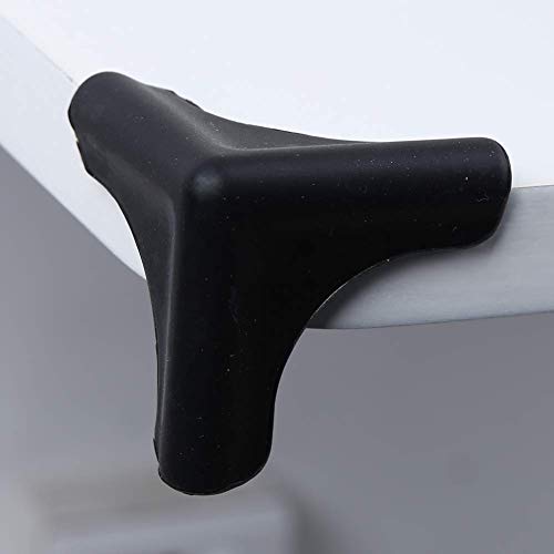 Image of 4PCS Baby Corner Protector Guards, Silicone Anti Collision Table Bed Counter Bumpers Cabinet Furniture Corner Protectors for Living Room Table, Range Hood (Black)