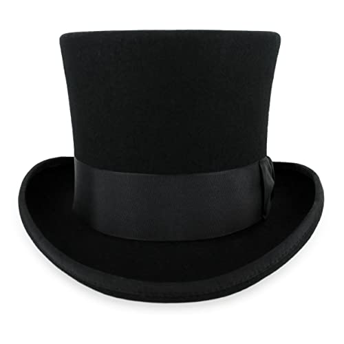 Belfry Top Hat Theater Quality 100% Wool in Black Grey or Pearl