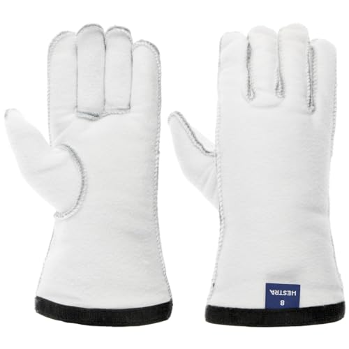 Hestra Unisex Heli Ski Liner 5-Finger Glove Insulated Quick Dry Machine Washable Ski Touring Liner for Men & Women - Offwhite - 6