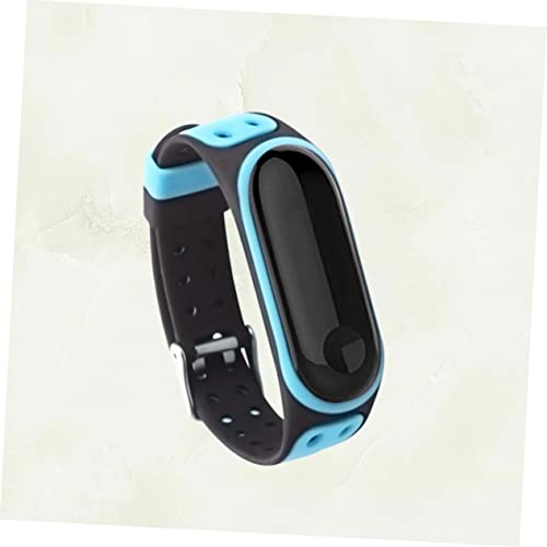 Accesorio unisex para smartwatch y pulsera deportiva doble color azul transpirable de silicona 6