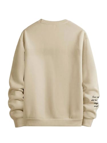 GORGLITTER Mens Crewneck Sweatshirts Letter Graphic Print Long Sleeve Pullover Tops2