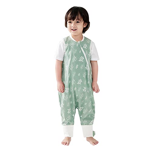 Image of Duomiaomiao 0.5 TOG Toddler Sleep Bag 24-36 Months 100% Cotton Lightweight Baby Sleep Sack with Feet, Breathable Comfy Toddler Wearable Blanket