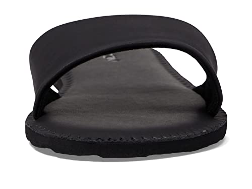 Image of Volcom Women's Simple Slide Sandals - Cushioned Synthetic Leather Strap Slides With Padded Footbed