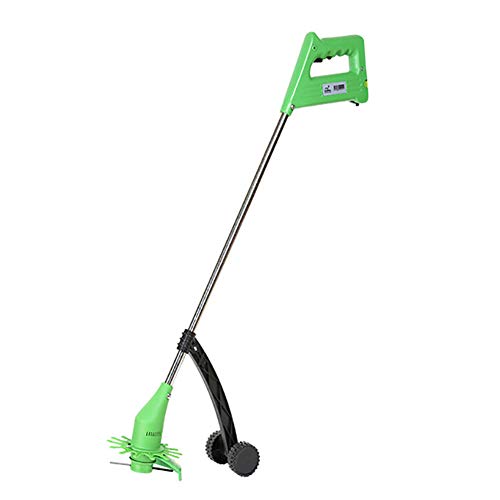 Ye Wang Cordless Strimmer with 2.0 Ah Battery Electric Grass Home Trimmer with Auxiliary wheel Lightweight Lawn Mower,12cm Cutting Diameter,Grass Edger Lawn Cutter,for Lawn Care Home Garden