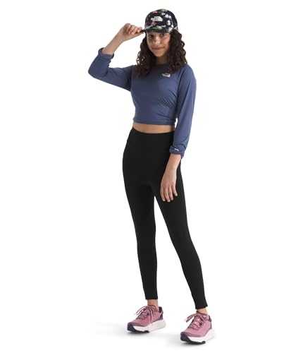 THE NORTH FACE Girls Never Stop Tights | Athletic Leggings for Kids, Moisture Wicking Fabric, Media Pocket, Wide Waistband4
