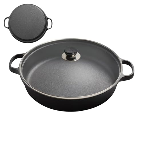 Peufcmi Sartén Para Huevos - Sartén Plancha Para Cocina Con Tapa Transparente - Con Mango Aislante Del Calor Para Tortillas Tortitas Pancakes Bistec Aperitivos