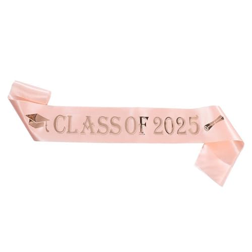 Grito de pollo de grado 2025 con texto en inglés «I He hecho mi graduación» – Faja de graduación – Banda de graduación – Decoración de graduación – Banda para linterna, Rosa., talla única