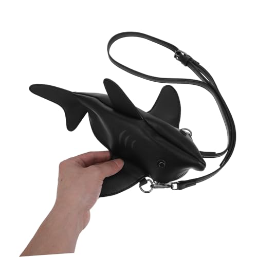 Sac requin en PU au design crochet unique avec sangle ajustable - 2