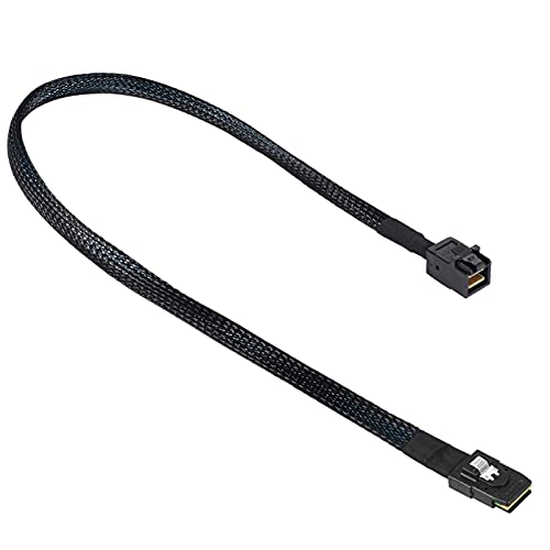 Twozoh Interne Kabel Mini SAS HD SFF-8643 auf Mini SAS SFF-8087, Mini SAS SFF-8643 auf Mini-SAS 36 Pin SFF-8087 (0,5M)