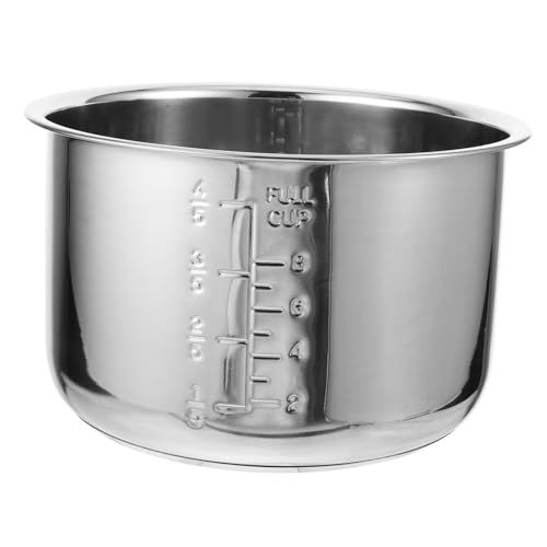 DINHEAROM Olla Arrocera Inoxidable De Interior Resistente y Accesorio Para Cocina De Arroz Compatible Con Eléctricos Presión