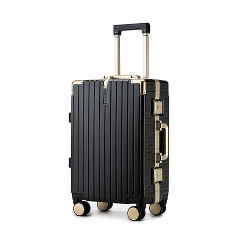 Meoky Valise Légère 22in avec roulettes Pivotantes, Noir