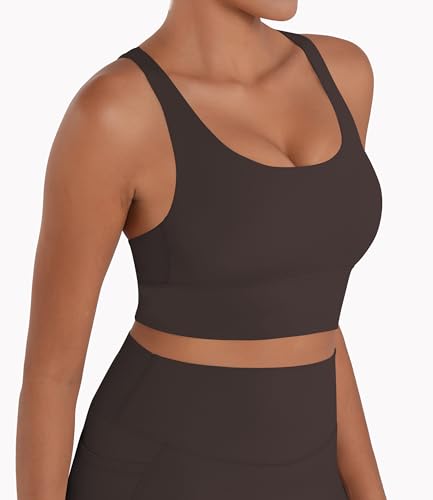 Image of Sunzel Sunzfly Sports Bra for Women, Scoop Neck Crisscross Back Padded Low Impact Bras Tops for Workout Yoga Gym