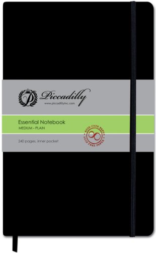 Carnet relié noir format moyen pages blanches pour dessiner au quotidien