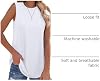 Top sin mangas de cuello alto para mujer, holgado, para usar con leggings 8