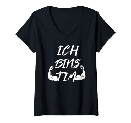 Damen Ich bins Tim - Emotes Stream Meme T-Shirt mit V-Ausschnitt
