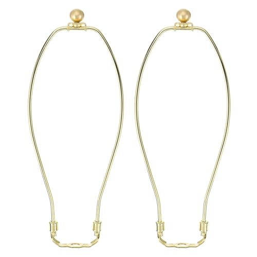 PATIKIL 11 Inch Lamp Harp Kit with 17.5mm Solid Brass Ball Finial, 2Set