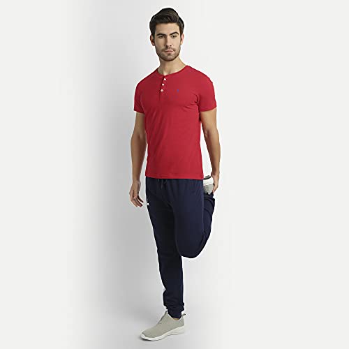 Image of AM SWAN Premium Cotton Half Sleeve Henley T-Shirts