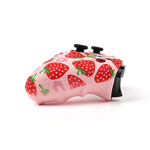 Xbox One Controller Skin,Ralan Fruit Pink Anti-Slip Silicone Controller Cover Protector Case Compatible For Xbox 1 Wireless/Wired Gamepad Joystick With 2 Cute Thumb Grips Caps . #TOP3