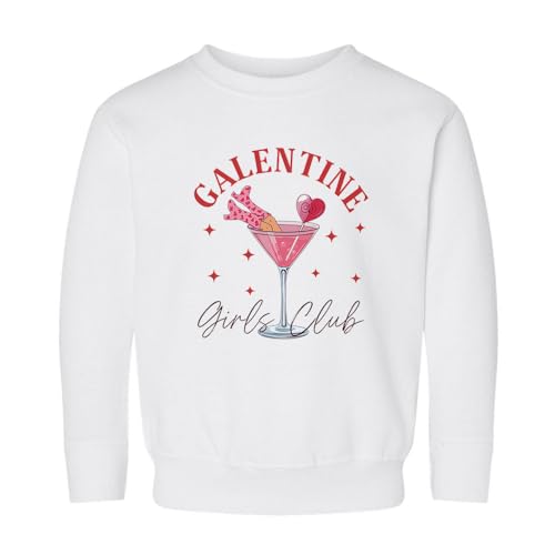 Galentine Girls Club Kids Sweatshirt Toddler 4T White