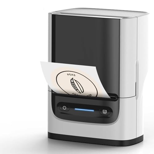 2-inch portable label printer, supports wireless printing via mobile phone connection, no ink required, equipped with a paper cu