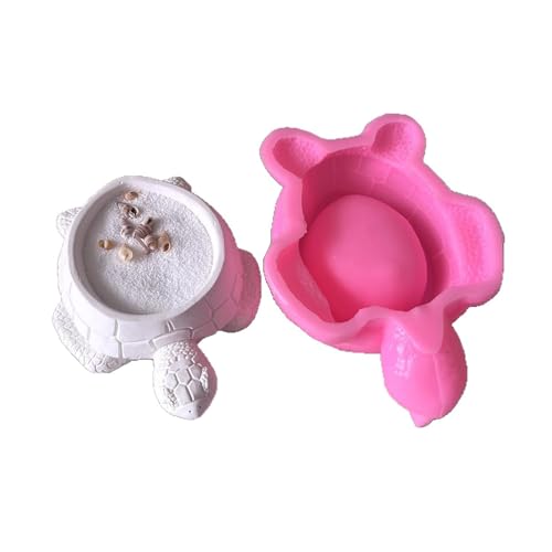 Uqezagpa Molde de resina de silicona multiusos para macetas de hormigón, portavelas decorativos, caja de almacenamiento reutilizable