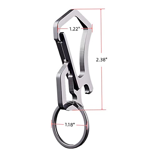 Kaezdd Stainless Steel Key Chain, Multifunctional Carabiner Keychain Heavy Duty Car Key Chains Organizer For Men And Women #TOP1