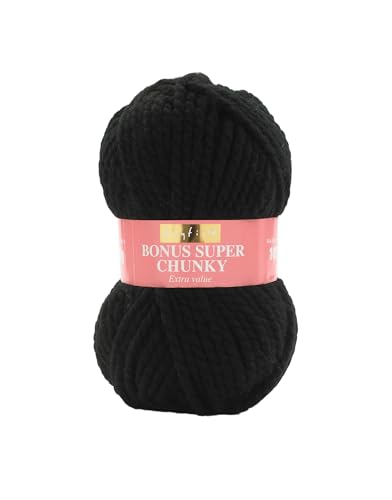 Sirdar Hayfield Bonus Super Chunky, Black (965), 100g
