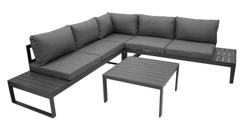DEGAMO Loungeset CAVOUR mit Ecksofa und Loungetisch 14-teilig, Aluminium...