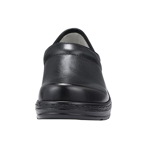 Women's Genuine Leather Clog With Arch Support Black Size 10M Us #TOP7