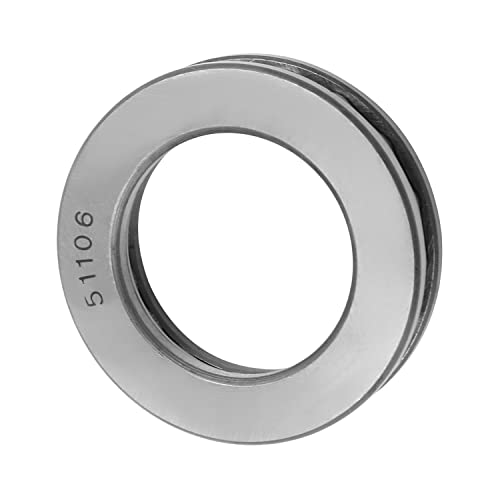 Bettomshin 1Pcs 51106 Thrust Ball Bearings, 30x47x11mm, 20.4kN Cr 42.2kN Cor High Temperature Bearing Steel for Rotating Applications Industry Machine Tool