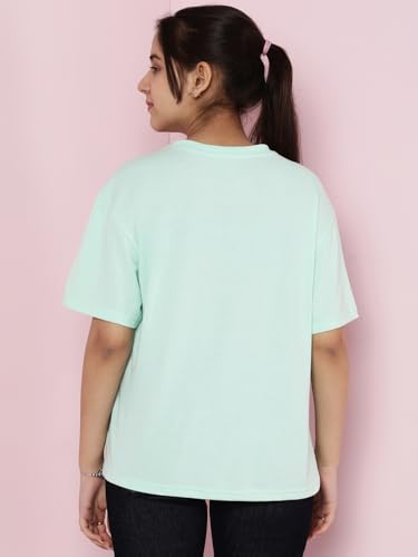 Image of Li'l Tomatoes Girls Crop T-Shirt | 100% Cotton | Graphic Printed Casual Top | Soft & Breathable Summer Wear | 9-16 Years