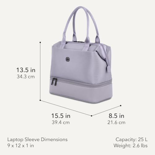 Image of SWISSGEAR Signature Hardside Expandable Carry-On Spinner & Mini Weekender Tote Set, ABS Construction, TSA-Friendly Lock, Evening Haze, 2-Piece Set (19-Inch /Mini Weekender Tote)