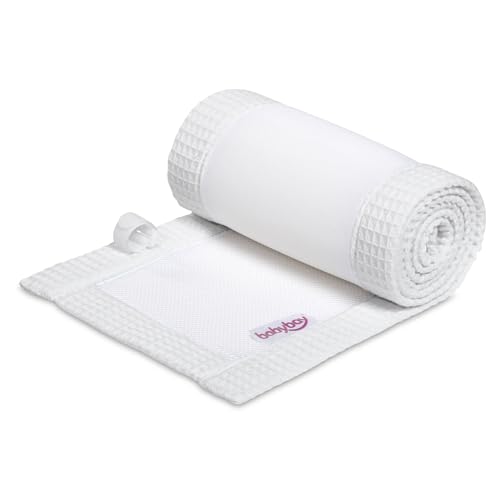 Tour de lit en maille gaufrée 3D babybay Original blanc pour berceau